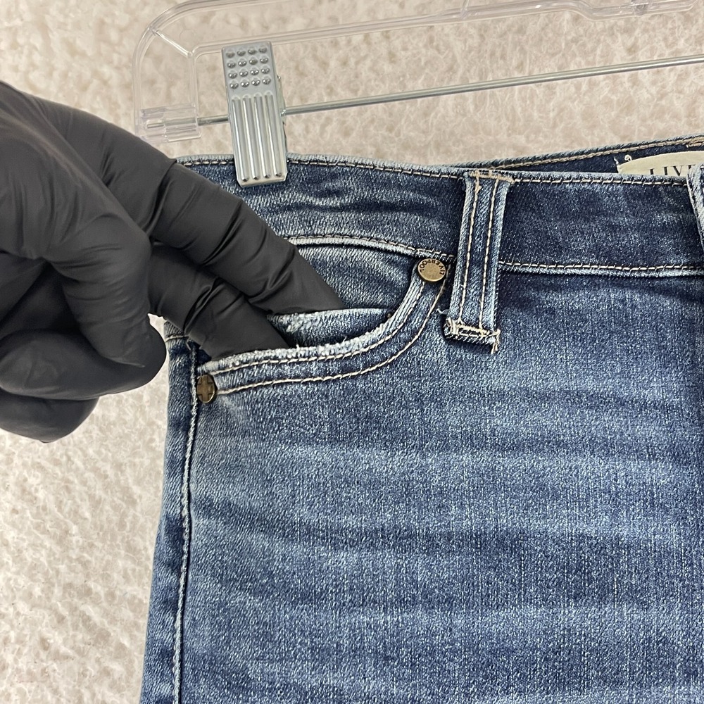 Liverpool Los Angeles Blue Denim Straight Leg Jeans Womens Mid-Rise Size‎ 25 - Picture 4 of 15